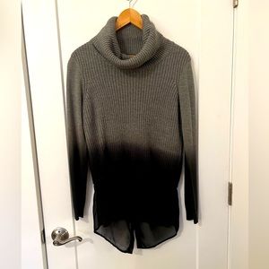 Like new!  Med Rock & Republic sweater with fashionable sheer detail at bottom!